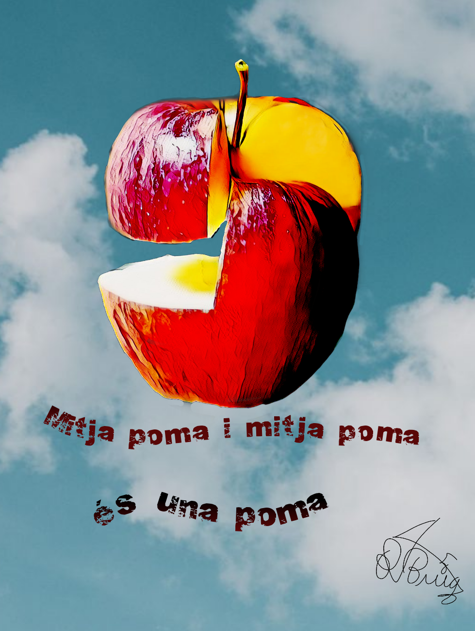 Dues mitges pomes